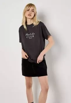 Футболка с принтом Apricot, серый