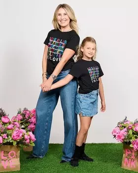 Футболка с принтом AQUA, черный