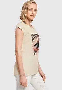 Футболка с принтом AQUAMAN MANTA CIRCLE ABSOLUTE CULT, песочный