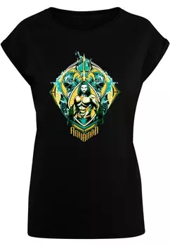 Футболка с принтом AQUAMAN THE TRENCH CREST ABSOLUTE CULT, черный