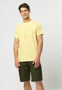 Футболка с принтом ARCHIBALD U.S. Polo Assn., светло-желтый