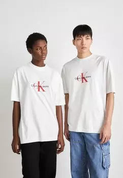 Футболка с принтом ARCHIVAL MONOLOGO TEE UNISEX Calvin Klein Jeans, белый