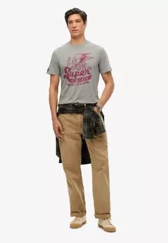 Футболка с принтом ARCHIVE GRAPHIC Superdry, темно-серый