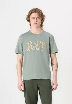 Футболка с принтом ARCHIVE LOGO GAP, зеленый