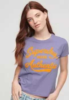 Футболка с принтом ARCHIVE NEON GRAPHIC Superdry, фиолетовый