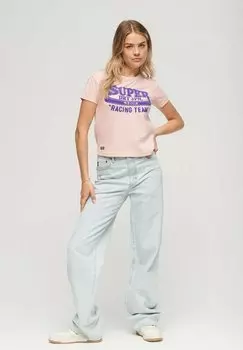 Футболка с принтом ARCHIVE NEON GRAPHIC Superdry, розовый
