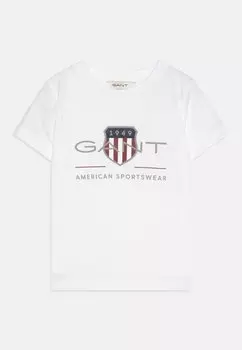 Футболка с принтом ARCHIVE SHIELD GANT, цвет white