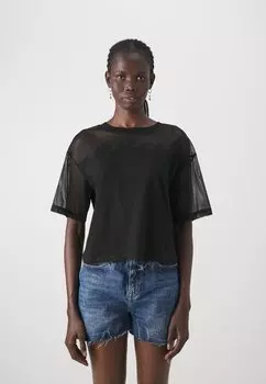 Футболка с принтом Armani Exchange, черная