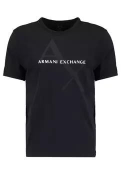 Футболка с принтом Armani Exchange, черная