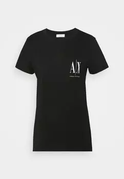 Футболка с принтом Armani Exchange, черный