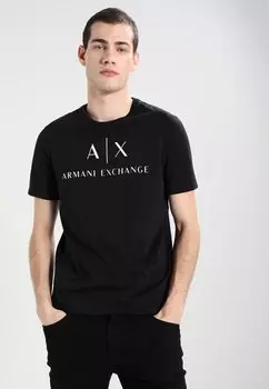 Футболка с принтом Armani Exchange, черный