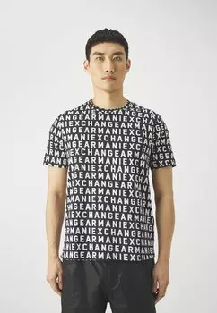 Футболка с принтом Armani Exchange, черный
