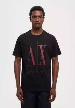 Футболка с принтом Armani Exchange, черный