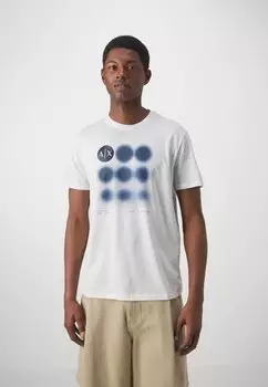 Футболка с принтом Armani Exchange, цвет off-white