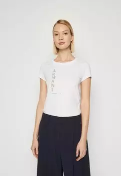 Футболка с принтом Armani Exchange, цвет optic white