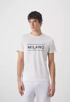 Футболка с принтом Armani Exchange, молочный