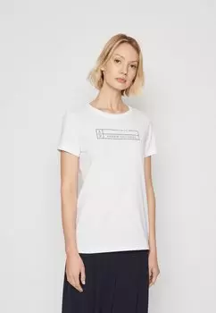 Футболка с принтом Armani Exchange, оптический белый