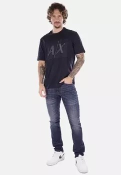 Футболка с принтом Armani Exchange, синий