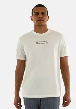 Футболка с принтом Armani Exchange, слоновая кость