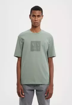 Футболка с принтом Armani Exchange, зеленый