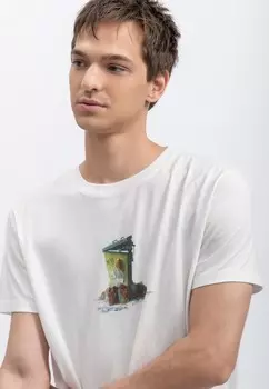 Футболка с принтом ARNUNG KAFT, белый