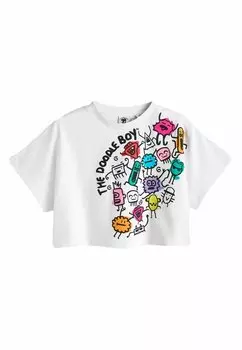 Футболка с принтом Artist Boxy Regular Fit Next, белый