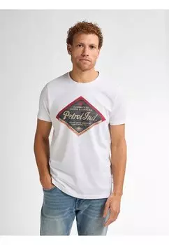 Футболка с принтом ARTWORK BLUEFIN Petrol Industries, белый