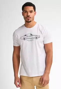 Футболка с принтом ARTWORK BLUEFRONT Petrol Industries, белый