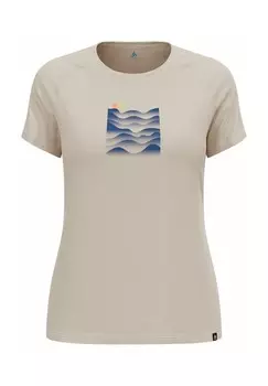 Футболка с принтом ASCENT PW 130 SUNSET ODLO, серебристый