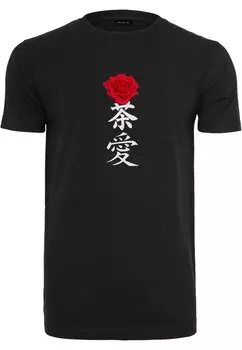 Футболка с принтом ASIAN SIGN ROSE Mister Tee, черный
