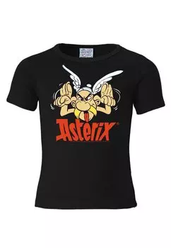 Футболка с принтом ASTERIX-FRONTPRINT LOGOSHIRT, цвет schwarz