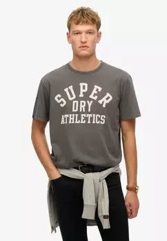 Футболка с принтом ATHLETIC ESSENTIAL GRAPHIC Superdry, темно-серый