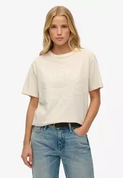 Футболка с принтом ATHLETIC TONAL Superdry, кремовый