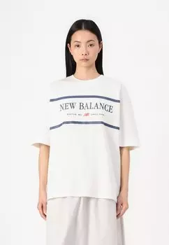 Футболка с принтом ATHLETICS NAUTICAL New Balance, молочный
