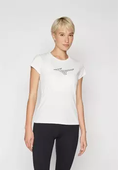 Футболка с принтом ATHLETICS TEE Mizuno, молочный