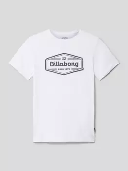 Футболка с принтом этикетки Billabong, белый