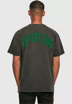 Футболка с принтом ATTITUDE ACID WASHED HEAVY Merchcode, черный