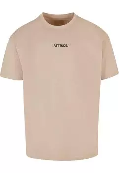 Футболка с принтом ATTITUDE HEAVY Merchcode, цвет wet sand