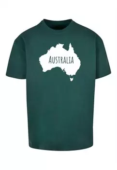 Футболка с принтом AUSTRALIA X HEAVY OVERSIZE Merchcode, цвет bottlegreen