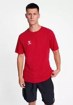 Футболка с принтом AUTHENTIC Hummel, цвет true red