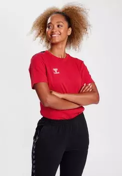Футболка с принтом AUTHENTIC Hummel, цвет true red