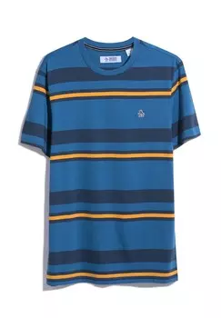 Футболка с принтом AUTO STRIPE Original Penguin, синий