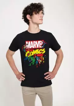 Футболка с принтом AVENGERS CLASSIC ACE TEAM Marvel, черный