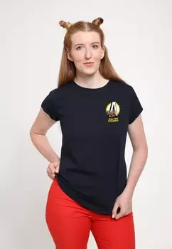 Футболка с принтом AVENGERS CLASSIC STRANGE BADGE Henry Tiger, темно-синий