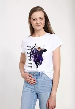 Футболка с принтом AVENGERS: ENDGAME HAWKEYE PAINTED Henry Tiger, белый