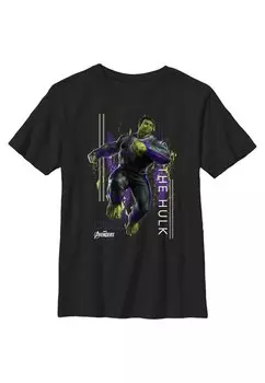 Футболка с принтом Avengers Endgame Hulk Motion Marvel, черный