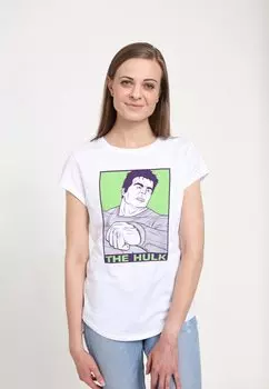 Футболка с принтом AVENGERS: ENDGAME POP HULK Henry Tiger, белый