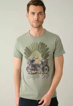 Футболка с принтом AVENTURA Deeluxe Original, цвет Mottled Light Green