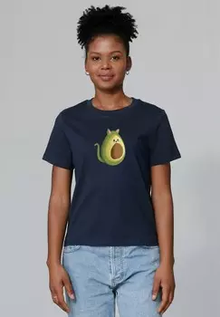 Футболка с принтом AVOCATO watapparel, темно-синий