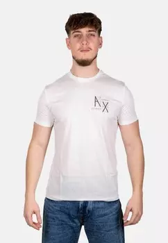 Футболка с принтом Ax Armani Exchange, белая